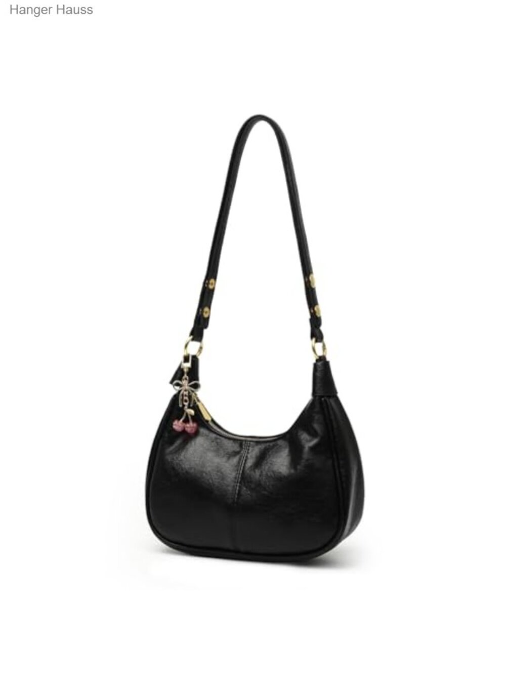 Women's Crescent Shoulder Bag Small Hobo Vegan Leather Underarm Purse